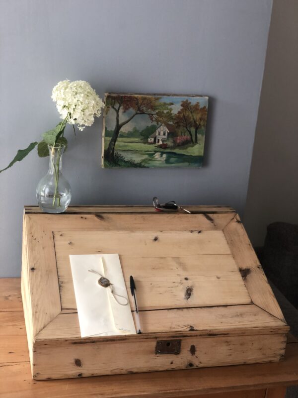Ancien pupitre en bois à poser – Image 2